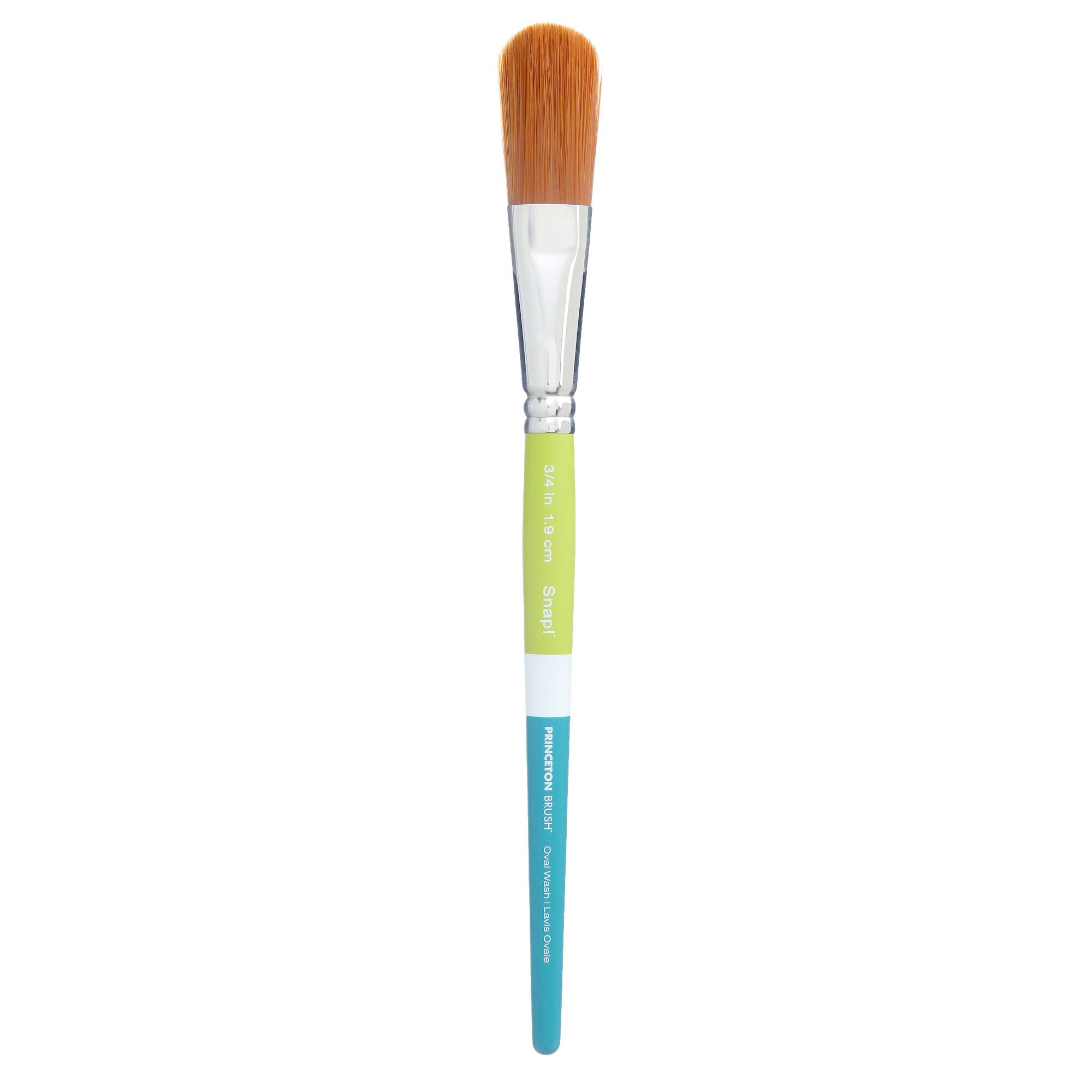 Princeton™ Snap!™ Series 9950 Synthetic Short Handle Oval Wash Brush, 3/4"